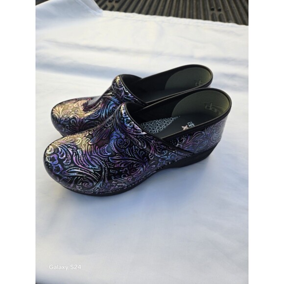 Dansko Professional XP 2.0 Clogs Engraved Flower Purple - Women Size 41 - Picture 1 of 7